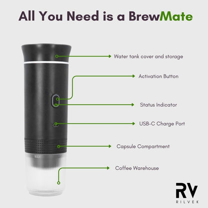 BrewMate™, Portable Espresso Machine